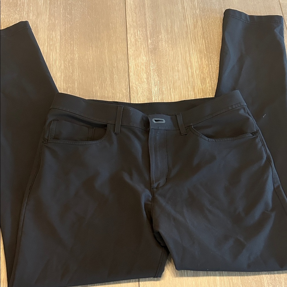 Public Rec‎ Black Pants with Logo Detail dealmaker pants 32 x 34